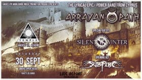 Read more about the article ARRAYAN PATH / SILENT WINTER / SUBFIRE at Temple of Athens Live report