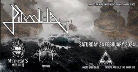 Read more about the article PIRANHA / MEDUSA’S WRATH / PENTHOS live στο Temple  Σάββατο 24 Φεβρουαρίου 2024