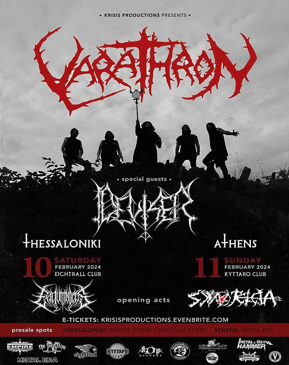 You are currently viewing Ανακοινώθηκαν τα support σχήματα για τις δύο συναυλίες Varathron και Deviser σε Αθήνα και Θεσσαλονίκη!!