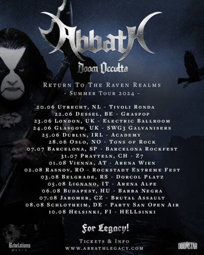 Read more about the article Οι ABBATH ανακοινώνουν τη “Return of the Raven Realms Summer Tour” 2024 περιοδεία