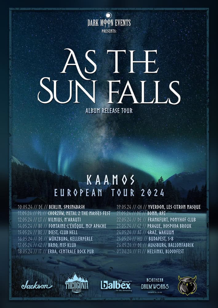 You are currently viewing Οι AS THE SUN FALLS ανακοινώνουν την ευρωπαϊκή τους περιοδεία για το album “Kaamos”