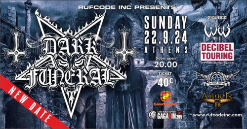 Read more about the article DARK FUNERAL Live Athens 22nd Sept 2024 / Special Guest W.E.B