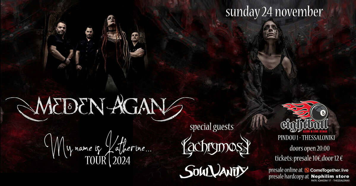 Read more about the article MEDEN AGAN “My name is Katherine” new album release party @ Eightball Κυριακή 24 Νοεμβρίου…
