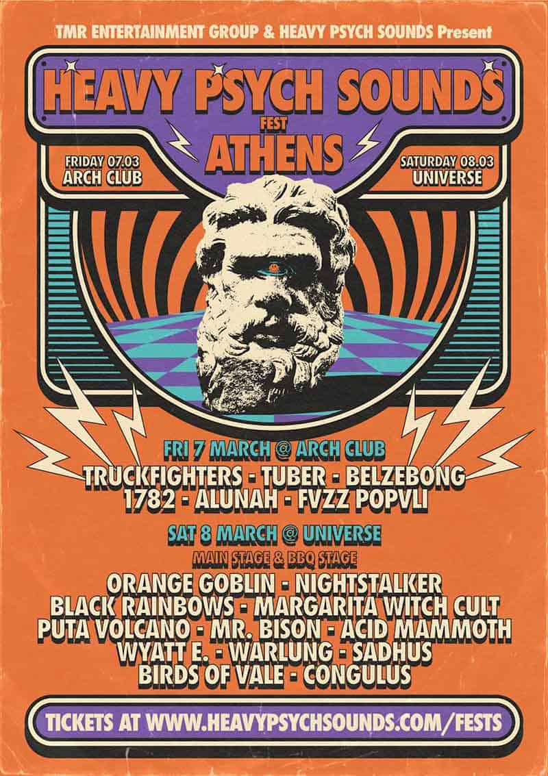 Read more about the article Το Heavy Psych Sounds Fest έρχεται στην Αθήνα – 7 & 8 Μαρτίου 2025