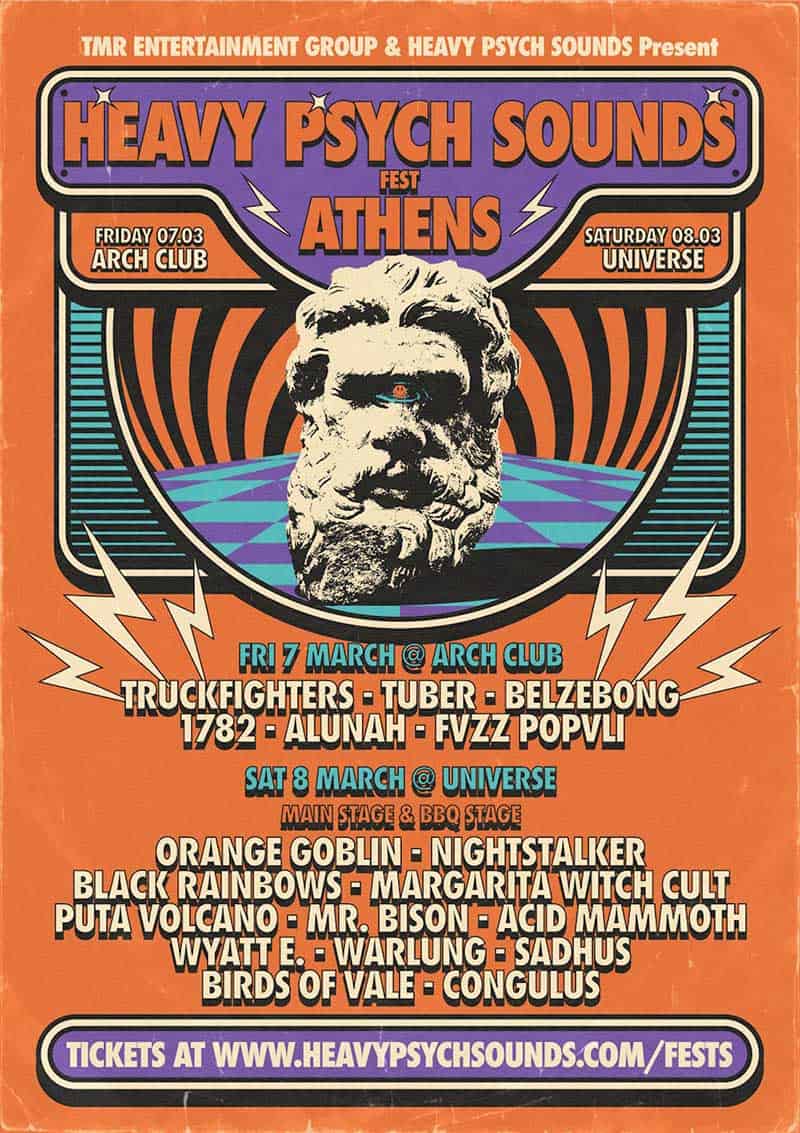You are currently viewing Heavy Psych Sounds Fest – Ημερήσιο timetable – Ώρες εμφάνισης συγκροτημάτων