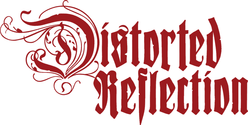 DISTORTED REFLECTION Logo second album with guest guitarist Jack Starr