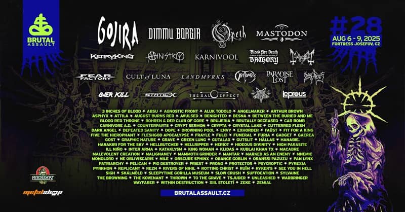 Read more about the article BRUTAL ASSAULT reveals daily lineup and launches sale of single-day tickets!