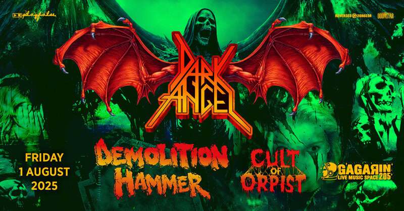 Read more about the article DARK ANGEL – DEMOLITION HAMMER – MEMORAIN – CULT OF ORPIST – Live στην Αθήνα (Gagarin205)