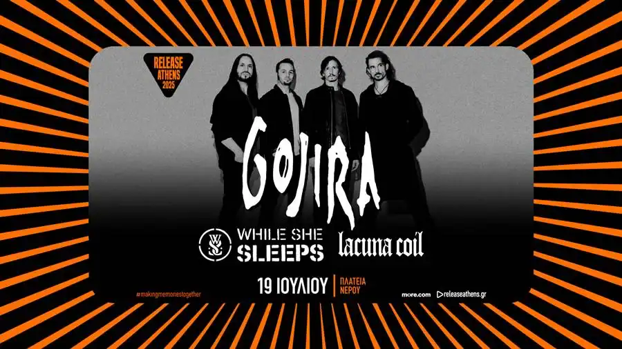 Read more about the article Live Report: Gojira, While She Sleeps, Lacuna Coil – Release Athens (Πλατεία Νερού – Αθήνα – Ελλάδα) 19/07/2025