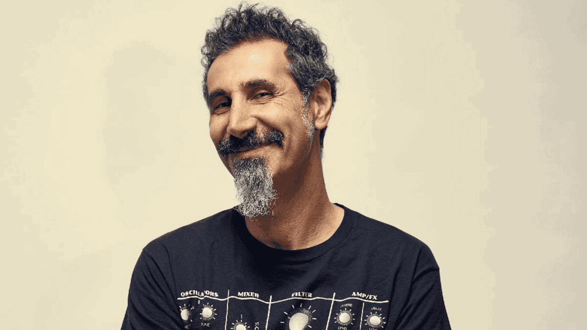 Serj Tankian smiling confidently