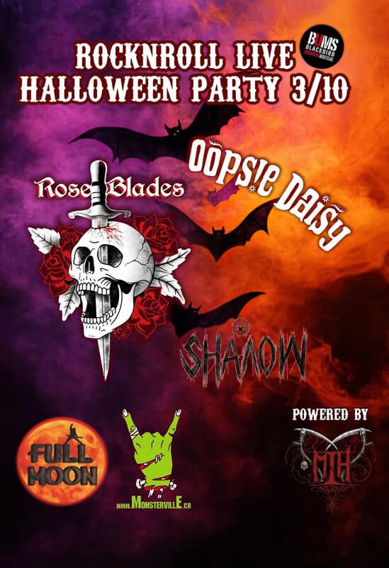 Read more about the article Oops!e Daisy RockNRoll Live Halloween Party @ Bums – Παρασκευή 3 Οκτωβρίου + RoseBlades & Shallow