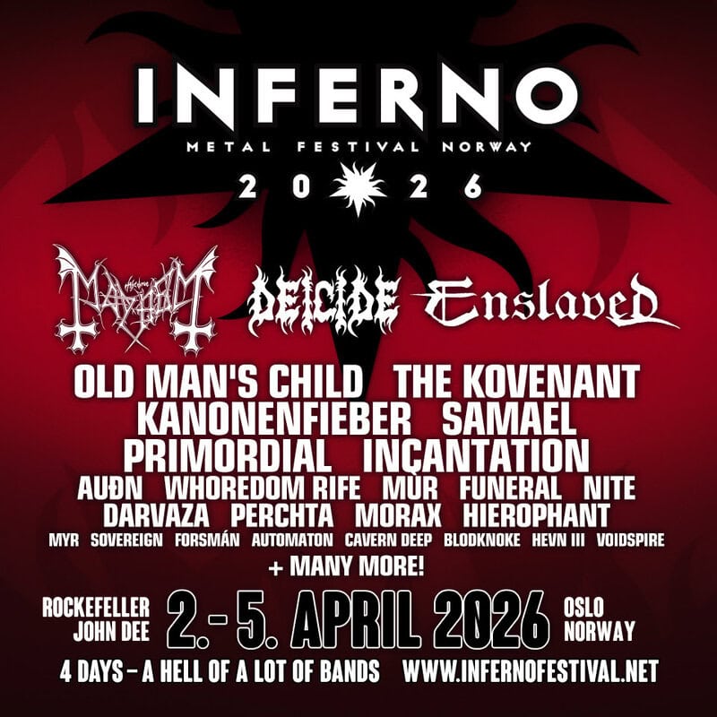 Read more about the article Mayhem, Primordial, Funeral & more confirmed for Inferno 2026