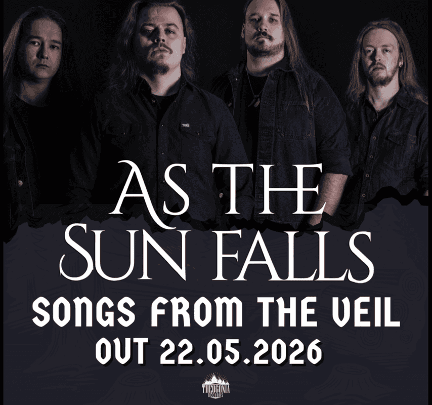 «Οι AS THE SUN FALLS ανακοινώνουν το νέο άλμπουμ Songs From The Veil που κυκλοφορεί στις 22 Μαΐου 2026.»