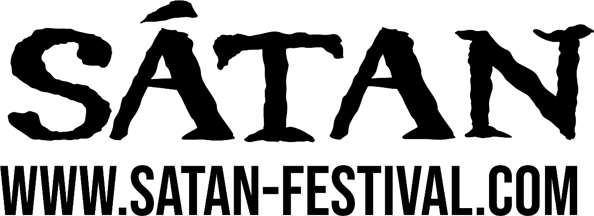 Satan Festival logo: large 'SATAN' text above the URL 'WWW.SATAN-FESTIVAL.COM' below.