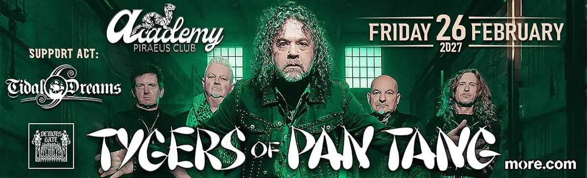 TYGERS OF PAN TANG: Live for Two Shows in Athens and Trikala